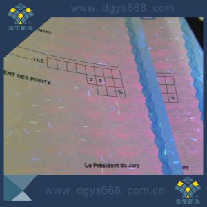 Customized Watermark and UV Fiber Hologram Security Certificate