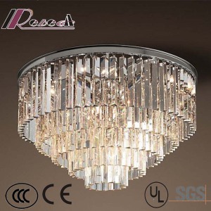 Hotel Decorative Amber LED Crystal Customized Chandelier Pendant Lighting